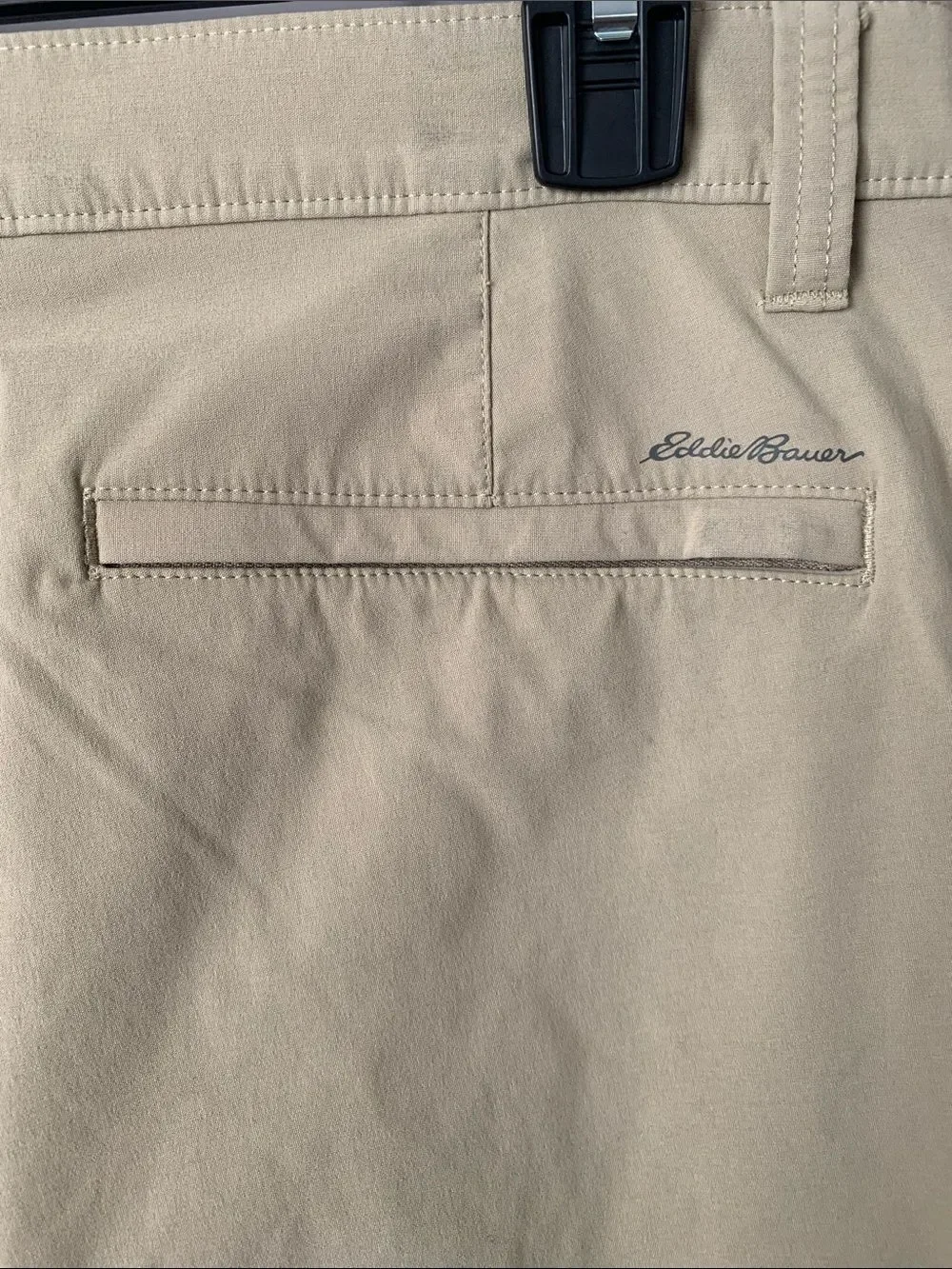 Eddie Bauer Men's Stretch Zip Pockets Hiking Outdoor Tan Pants Size 34/30